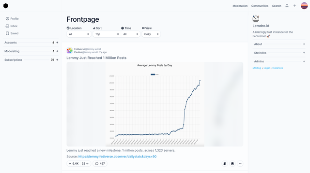 A screenshot of the interface of Photon